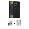 MARSİLYAN™- Galaxy S25 Ultra Kılıf Siluet Doku Özel Seri - Şeffaf Polymer Nano Ekran Koruyucu + Bilvis Titan Kamera Lens - SH