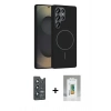 MARSİLYAN™- Galaxy S25 Ultra Kılıf Siluet Doku Özel Seri - Şeffaf Polymer Nano Ekran Koruyucu + Bilvis Titan Kamera Lens - LT