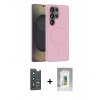 MARSİLYAN™- Galaxy S25 Ultra Kılıf Siluet Doku Özel Seri - Şeffaf Polymer Nano Ekran Koruyucu + Bilvis Titan Kamera Lens - LT
