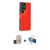 MARSİLYAN™- Galaxy S25 Ultra Kılıf Siluet Işık Serisi - Siyah 3D Antistatik Cam Ekran Koruyucu + Bilvis Titan Kamera Lens - SH