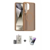 MARSİLYAN™- Galaxy S25 Ultra Kılıf Siluet Minimal Prime - Şeffaf Pasifik Cam Ekran Koruyucu + Bilvis Titan Kamera Lens - GS