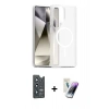 MARSİLYAN™- Galaxy S25 Ultra Kılıf Siluet Minimal Prime - Şeffaf Pasifik Cam Ekran Koruyucu + Bilvis Titan Kamera Lens - LT