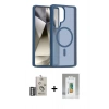 MARSİLYAN™- Galaxy S25 Ultra Kılıf Siluet Minimal Prime - Şeffaf Polymer Nano Ekran Koruyucu + Bilvis Titan Kamera Lens - GS