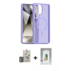 MARSİLYAN™- Galaxy S25 Ultra Kılıf Siluet Minimal Prime - Şeffaf Polymer Nano Ekran Koruyucu + Bilvis Titan Kamera Lens - GS