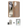 MARSİLYAN™- Galaxy S25 Ultra Kılıf Siluet Minimal Prime - Şeffaf Polymer Nano Ekran Koruyucu + Bilvis Titan Kamera Lens - SH