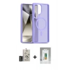 MARSİLYAN™- Galaxy S25 Ultra Kılıf Siluet Minimal Prime - Şeffaf Polymer Nano Ekran Koruyucu + Bilvis Titan Kamera Lens - SH