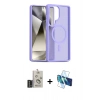 MARSİLYAN™- Galaxy S25 Ultra Kılıf Siluet Minimal Prime - Siyah 3D Antistatik Cam Ekran Koruyucu + Bilvis Titan Kamera Lens - SH