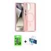 MARSİLYAN™- Galaxy S25 Ultra Kılıf Siluet Minimal Prime - Siyah 3D Antistatik Cam Ekran Koruyucu + Raze Metal Kamera Lens - MI