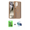 MARSİLYAN™- Galaxy S25 Ultra Kılıf Siluet Minimal Prime - Siyah 3D Antistatik Cam Ekran Koruyucu + Raze Metal Kamera Lens - MI