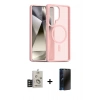 MARSİLYAN™- Galaxy S25 Ultra Kılıf Siluet Minimal Prime - Siyah 3D Antistatik Hayalet Cam Ekran Koruyucu + Bilvis Titan Kamera Lens - TNGI