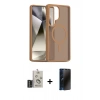 MARSİLYAN™- Galaxy S25 Ultra Kılıf Siluet Minimal Prime - Siyah 3D Antistatik Hayalet Cam Ekran Koruyucu + Bilvis Titan Kamera Lens - SH