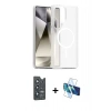 MARSİLYAN™- Galaxy S25 Ultra Kılıf Siluet Minimal Prime - Siyah 3D Antistatik Seramik Nano Ekran Koruyucu + Bilvis Titan Kamera Lens - LT
