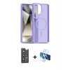 MARSİLYAN™- Galaxy S25 Ultra Kılıf Siluet Minimal Prime - Siyah 3D Antistatik Seramik Nano Ekran Koruyucu + Bilvis Titan Kamera Lens - LT