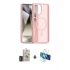 MARSİLYAN™- Galaxy S25 Ultra Kılıf Siluet Minimal Prime - Siyah 3D Antistatik Seramik Nano Ekran Koruyucu + Bilvis Titan Kamera Lens - SH