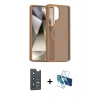 MARSİLYAN™- Galaxy S25 Ultra Kılıf Siluet Minimal Prime - Siyah 3D Antistatik Seramik Nano Ekran Koruyucu + Bilvis Titan Kamera Lens - LT