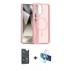 MARSİLYAN™- Galaxy S25 Ultra Kılıf Siluet Minimal Prime - Siyah 3D Antistatik Seramik Nano Ekran Koruyucu + Bilvis Titan Kamera Lens - LT