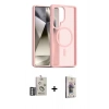 MARSİLYAN™- Galaxy S25 Ultra Kılıf Siluet Minimal Prime - Siyah Bilvis 3D Cam Ekran Koruyucu + Bilvis Titan Kamera Lens - GS
