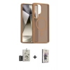 MARSİLYAN™- Galaxy S25 Ultra Kılıf Siluet Minimal Prime - Siyah Bilvis 3D Cam Ekran Koruyucu + Bilvis Titan Kamera Lens - TNGI