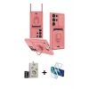 MARSİLYAN™- Galaxy S25 Ultra Kılıf Vadi Form Prime - Siyah 3D Antistatik Seramik Nano Ekran Koruyucu + Bilvis Titan Kamera Lens - SH