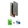 MARSİLYAN™- Galaxy S25 Ultra Kılıf Vadi Klasik Serisi - Siyah 3D Antistatik Cam Ekran Koruyucu + Raze Metal Kamera Lens - MI