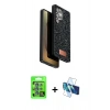 MARSİLYAN™- Galaxy S25 Ultra Kılıf Vadi Klasik Serisi - Siyah 3D Antistatik Cam Ekran Koruyucu + Raze Metal Kamera Lens - MI