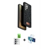 MARSİLYAN™- Galaxy S25 Ultra Kılıf Vadi Klasik Serisi - Siyah 3D Antistatik Seramik Nano Ekran Koruyucu + Raze Metal Kamera Lens - GS