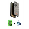 MARSİLYAN™- Galaxy S25 Ultra Kılıf Vadi Klasik Serisi - Siyah 3D Antistatik Seramik Nano Ekran Koruyucu + Raze Metal Kamera Lens - MI