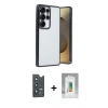 MARSİLYAN™- Galaxy S25 Ultra Kılıf Vadi Minimal - Şeffaf Polymer Nano Ekran Koruyucu + Bilvis Titan Kamera Lens - LT