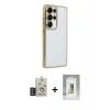 MARSİLYAN™- Galaxy S25 Ultra Kılıf Vadi Minimal - Şeffaf Polymer Nano Ekran Koruyucu + Bilvis Titan Kamera Lens - TNGI