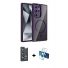 MARSİLYAN™- Galaxy S25 Ultra Kılıf Yadigar Asil Koleksiyonu - Siyah 3D Antistatik Cam Ekran Koruyucu + Bilvis Titan Kamera Lens - LT