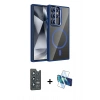 MARSİLYAN™- Galaxy S25 Ultra Kılıf Yadigar Asil Koleksiyonu - Siyah 3D Antistatik Cam Ekran Koruyucu + Bilvis Titan Kamera Lens - LT