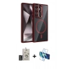 MARSİLYAN™- Galaxy S25 Ultra Kılıf Yadigar Asil Koleksiyonu - Siyah 3D Antistatik Cam Ekran Koruyucu + Bilvis Titan Kamera Lens - SH