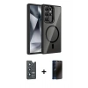 MARSİLYAN™- Galaxy S25 Ultra Kılıf Yadigar Asil Koleksiyonu - Siyah 3D Antistatik Hayalet Cam Ekran Koruyucu + Bilvis Titan Kamera Lens - LT