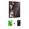 MARSİLYAN™- Galaxy S25 Ultra Kılıf Yadigar Asil Koleksiyonu - Siyah 3D Antistatik Hayalet Cam Ekran Koruyucu + Raze Metal Kamera Lens - MI