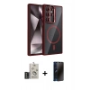 MARSİLYAN™- Galaxy S25 Ultra Kılıf Yadigar Asil Koleksiyonu - Siyah 3D Antistatik Hayalet Cam Ekran Koruyucu + Bilvis Titan Kamera Lens - SH