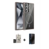 MARSİLYAN™- Galaxy S25 Ultra Kılıf Yadigar Asil Koleksiyonu - Siyah 3D Antistatik Hayalet Cam Ekran Koruyucu + Bilvis Titan Kamera Lens - SH