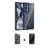 MARSİLYAN™- Galaxy S25 Ultra Kılıf Yadigar Asil Koleksiyonu - Siyah 3D Antistatik Hayalet Cam Ekran Koruyucu + Bilvis Titan Kamera Lens - LT