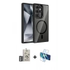 MARSİLYAN™- Galaxy S25 Ultra Kılıf Yadigar Asil Koleksiyonu - Siyah 3D Antistatik Seramik Nano Ekran Koruyucu + Bilvis Titan Kamera Lens - GS