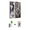 MARSİLYAN™- Galaxy S25 Ultra Kılıf Yadigar Asil Koleksiyonu - Siyah Bilvis 3D Cam Ekran Koruyucu + Raze Metal Kamera Lens - GS