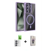 MARSİLYAN™- Galaxy S25 Ultra Kılıf Yadigar Asil Koleksiyonu - Siyah Bilvis 3D Cam Ekran Koruyucu + Raze Metal Kamera Lens - GS