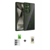MARSİLYAN™- Galaxy S25 Ultra Kılıf Yadigar Asil Koleksiyonu - Siyah Joko Magic 5D Hayalet Cam + Raze Metal Kamera Lens - GS