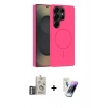 MARSİLYAN™- Galaxy S25 Ultra Kılıf Yankı Form Serisi - Şeffaf Pasifik Cam Ekran Koruyucu + Bilvis Titan Kamera Lens - GS