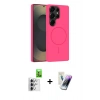 MARSİLYAN™- Galaxy S25 Ultra Kılıf Yankı Form Serisi - Şeffaf Pasifik Cam Ekran Koruyucu + Raze Metal Kamera Lens - GS