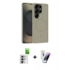 MARSİLYAN™- Galaxy S25 Ultra Kılıf Yankı Form Serisi - Şeffaf Pasifik Cam Ekran Koruyucu + Raze Metal Kamera Lens - GS