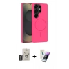 MARSİLYAN™- Galaxy S25 Ultra Kılıf Yankı Form Serisi - Şeffaf Pasifik Cam Ekran Koruyucu + Bilvis Titan Kamera Lens - SH