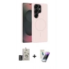 MARSİLYAN™- Galaxy S25 Ultra Kılıf Yankı Form Serisi - Şeffaf Pasifik Cam Ekran Koruyucu + Bilvis Titan Kamera Lens - SH