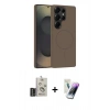 MARSİLYAN™- Galaxy S25 Ultra Kılıf Yankı Form Serisi - Şeffaf Pasifik Cam Ekran Koruyucu + Bilvis Titan Kamera Lens - SH