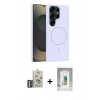 MARSİLYAN™- Galaxy S25 Ultra Kılıf Yankı Form Serisi - Şeffaf Polymer Nano Ekran Koruyucu + Bilvis Titan Kamera Lens - GS
