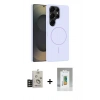 MARSİLYAN™- Galaxy S25 Ultra Kılıf Yankı Form Serisi - Şeffaf Polymer Nano Ekran Koruyucu + Bilvis Titan Kamera Lens - TNGI