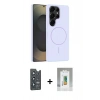 MARSİLYAN™- Galaxy S25 Ultra Kılıf Yankı Form Serisi - Şeffaf Polymer Nano Ekran Koruyucu + Bilvis Titan Kamera Lens - LT